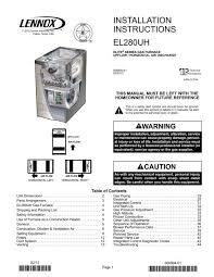 Lennox central air conditioner prices | 2021 buying guide. El280uh Two Stage Gas Furnace Installation Manual Lennox