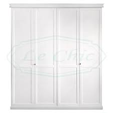 Armadio 4 ante e 2 cassetti monaco olmo. Armadio 4 Ante Shabby Chic In Legno Bianco Provenzale Le Chic Arredamenti