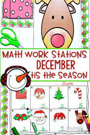 Math Centers For December Students Will Love This Christmas Themed Math Activity Meas Math Centers Kindergarten Kids Learning Activities Math Work Stations