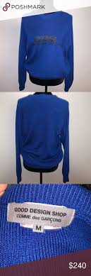 Bst after factories got shut down. Good Design Shop Cdg Blue Knit Sweater Blue Knit Sweater Warm Knit Sweater Knitted Sweaters