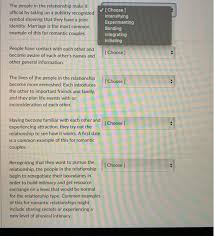 A healthy, secure romantic relationship can serve as an ongoing source of support and happiness in your life, through good times and bad, strengthening all aspects of your wellbeing. Solved The People In The Relationship Make It Official By Chegg Com