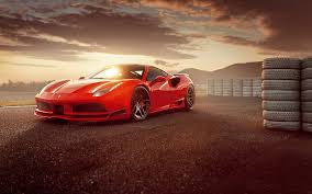 Hd Wallpaper Ferrari 488 Gtb Novitec Rosso N Largo 4k Transportation Sunset Wallpaper Flare