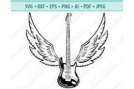 Choose from 160+ lightning bolt graphic resources and download in the form of png, eps, ai or psd. Electric Guitar Svg Wings Svg Guitar Svg Dxf Png Eps 436755 Svgs Design Bundles
