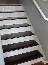 Painting Mdf Stair Treads Basement Stairs Maybe Stair Remodel House White Wainscoting