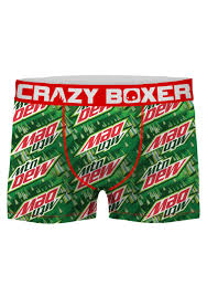 Crazy Boxers Mens Mountain Dew Green Boxer Briefs