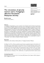 The following image below is a display of images that come from various sources. Pdf The Circulation Of Ghostly Women And Li Yongping S Affective Sinophone Malaysian Identity