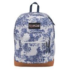 Black And White Floral Jansport Backpack Trans By Jansport Super Cool 17 Ocean Vintage Floral Print Backpack White Blue Blue White Jansport Jansport Backpack Vintage Floral Print