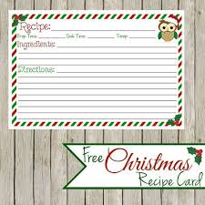 Free Editable Recipe Card Templates For Microsoft Word Free Download Christmas Recipe Cards Printable Recipe Cards Template Christmas Recipe Cards