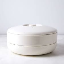 Ceramic Steamer Bowl With Lid Dish Warmer Serving Bowls With Lids Ceramics