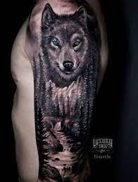 40 Ideas Tattoo Wolf Tree Half Sleeves Wolf Tattoos Half Sleeve Tattoo Wolf Tattoo Shoulder