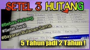 Cara selesaikan hutang kereta awal. Bantuan Bayar Hutang