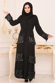 Nayla Collection Pul Payetli Siyah Tesettur Abaya 8984s Tesetturisland Com 2020 Moda Stilleri Abaya Tarzi Ve Basortusu Modasi