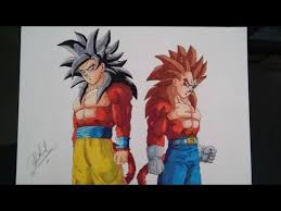 Examples of both art styles can be found below, however for further clarification, the authentic art style gives your portraits characters a stronger dragon ball feel with the distinct sharp eyes. Dragon Ball Z How To Draw Goku And Vegeta Ssj4 Copic Drawing Dibujo å›³ æ‚Ÿç©ºã¨ãƒ™ã‚¸ãƒ¼ã‚¿ssj4