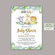 Safari Baby Shower Package Safari Baby Shower Invitation Etsy Safari Baby Shower Invitations Baby Shower Invitations Etsy Safari Baby Shower