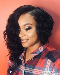 25 Bob Hairstyles For Black Women That Are Trendy Right Now Stayglam Asymmetrical Bob Haircuts Wavy Bob Hairstyles Weave Bob Hairstyles