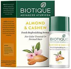 Nangai oil helps to coat and seal the split ends to make them less visible. Biotique Almond And Cashew Fresh Replenishing Hair Serum 35ml I For Color Treated Permed Hair Buy Online At Best Price In Uae Amazon Ae