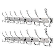 Hang a briefcase or purse on a hook near the door, then grab them on your way to work in the morning. Webi Coat Rack Wall Mounted Long 8 Tri Hooks For Hanging 30 Inch Hook Rack Hook Rail Coat Hanger Wall Mount For Clothes Jacket Hats Towel Chrome 2 Packs Walmart Canada