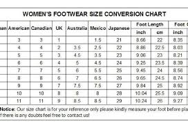 Women S Shoe Size Chart Mexico To Usa Best Picture Of