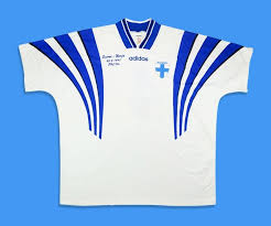 When children start playing football in finland, they are provided with kits, shorts, and socks by their teams but previously sport hijabs weren't available. Finland 1996 Home Kit