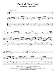 Chords ratings, diagrams and lyrics. Behind Blue Eyes By The Who Guitar Tab Play Along Guitar Instructor