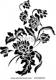 Black And White Stencil Pattern Black Floral Background Batik Pattern Floral Stencil Glass Etching Patterns Flower Stencil
