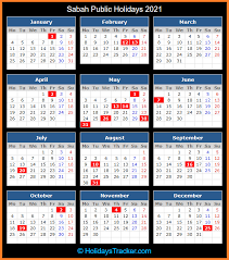 Sabah Malaysia Public Holidays 2021 Holidays Tracker