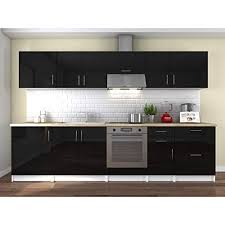 Neo Cuisine Complete 300 Cm Laque Noir Cuisine Complete Decoration Cuisine Meuble Cuisine