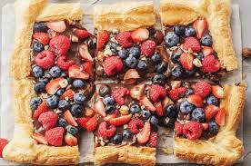 Add cold cubes of butter and pulse until it resembles small peas. Chocolate Hazelnut And Berry Puff Pastry Tart
