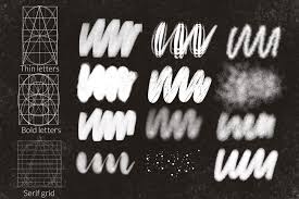 Grid builder, letter builder, chalkdust, brush script, blast, flat and letter brushes! Procreate Letter Grid Builder Chalk Letterinf Brushes Set By Lettersclipart Thehungryjpeg Com