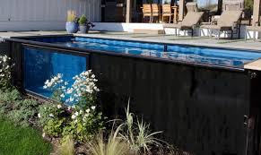 Shipping container pools are above ground pools built from shipping containers with a fiberglass pool insert. Shipping Container Chic Recycled Swimming Pools By Modpools Gardenista