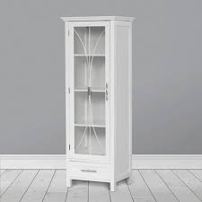Medium detailed 3d model of hangar rounded glass storage 3d model round building home tall cabinet storage tower home decor. Teamson Home Roma Linen Tower Storage Cabinet With Glass Door And Drawer White Elegant Home Fashions Target