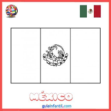 Dibujo De La Bandera De Mexico Para Colorear E Imprimir
