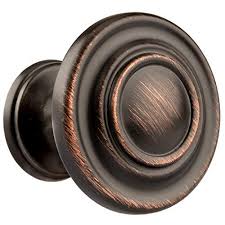 Here is a picture from our kitchen with the jeffrey alexander satin bronze handles and the ge cafe brushed bronze handles. Oil Rubbed Bronze Kitchen Cabinet Knobs Round Ringed Drawer Handles 25 Pack Of Kitchen Cabinet Hardware Walmart Com Walmart Com