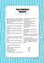 The Friendly Beasts Kids Video Song With Free Lyrics Activities Christmas Songs Lyrics Christmas Poems Christmas Carols Lyrics