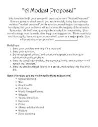 Modest Proposal Modest Proposal Teaching Literature Ap Language