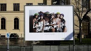 Stylized or representative helmets (e.g. Germany Stands By Sexist Bike Helmet Campaign Abc News