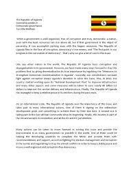 It will define your position at the beginning of the debate and will exhibit the resolutions and ideas of the country you represent. Position Paper For Mun Sample Uganda Corruption