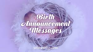 Baby Birth Announcement Messages And Ideas Wishesmsg