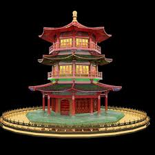 Chinese Tower 3d Model Chinese Architecture Asian Architecture House 3d Model