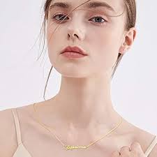 SKQIR Custom Silver Name Necklace Personalized for Women Name Necklaces  Chains Pendants Customized Name Necklace Personalized Crown Gift for Teen  ...