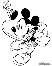 These printable coloring pages are also good for them not to be bored and to be artistic. Mickey Mouse Birthday Coloring Pages Disneyclips Com