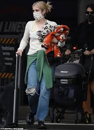 Mick ennis had nothing but praise for jarome luai | big league wrap. Emma Roberts Drapes Svelte Post Baby Body In Cream Blouse As She And Son Rhodes Touch Down In Boston Latest Celebrity News