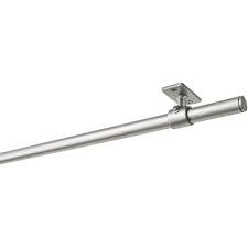 Ltl Home Products 95 In Intensions Single Curtain Rod Kit Galvanized With End Caps And Ceiling Brackets Indgalceil95 The Home Depot Single Curtain Rods Curtain Rods Ceiling Mounted Curtains