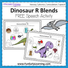 From slime to rice, kids love these projects. Dinosaur R Blends Articulation Speech Activity For Preschool And Kinder
