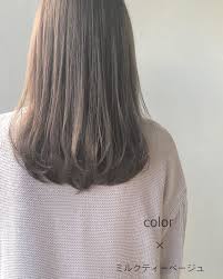 透明感 セミロング ミルクティーベージュ ツヤ髪 amitie by pretty 阿部 純 454759 hair ヘアスタイル ロング ヘアスタイリング ミルクティーベージュ