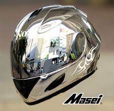 Masei 802 Chrome Motorcycle Bike Arai Icon Harley Helmet For Facebook Members Friends Dot Helmets Biker Helmets Motorbike Helmet