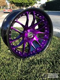 Black And Purple Car Rims Prismatic Powders Ink Black And Illusion Purple With Clear Vision Top Coat Rims For Cars Purple Car Custom Wheels Cars