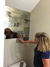 The mirror is recessed into the deep frame and floated from the frame edges. 46 Antique Mirror Tiles Ideas