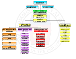 It has the primary function to examine, audit and settle all accounts and expenditures of the funds and properties of the philippine government. Organizational Chart
