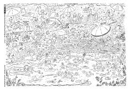 Badesee Wimmelbild Wimmelbild Kunstunterricht Kunst Grundschule